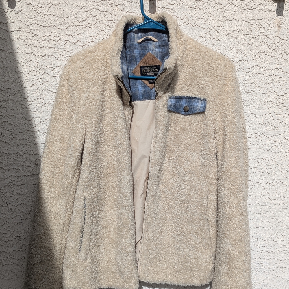 Pendleton Blue and Tan Plaid Fabric